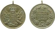 Städte tragbare Medaille Messing Neuburg - auf den Veteranenverein, Krone über Armaturen / Mehrzeiler, ca. 28,5 MM -