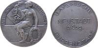 Städte Medaille Bronze versilbert Neustadt (bei Coburg) - für besondere Leistungen, sitzene weibliche Gestalt mit Kranz und Wappen / Schrift, ca -