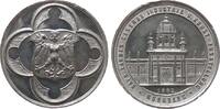 Städte Medaille Zinn Nürnberg - auf die Bayerische Landes- Gewerbe- Industrie- und Kunstausstellung, Ausstsellungsgebäude / Wappen im Vierpass, -