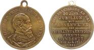 Städte tragbare Medaille Bronze Landshut - auf das 50jährige Jubiläum der Fahnenweihe, Veteranen- und Kriegerverein, Brustbild Luitpold (1886-1912) nach -