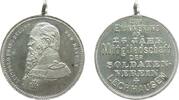 Städte tragbare Medaille Zink versilbert Lechhausen - auf die 25jährige Mitgliedschaft der Soldatenverein, Brustbild Luitpold (1886-1912) nach links / Me -