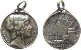 Städte tragbare Medaille Bronzeguß versilbert Cassel (Kassel) - auf die 1000-Jahrfeier, Büste der Stadtgöttin Chassala nach rechts / Rathaus und Wappen v -