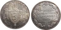 Norwegen 2 Kronen Ag Haarkon VII, Unabhängingkeit, Sieg 69, Patina -