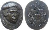 Reformation / Religion Medaille Bronze Luther Martin (1483-1546) - auf seinen 500. Geburtstag, Büste halbrechts / Lutherrose, v. T. Preis, ca. 85 x 111 MM, ca. -