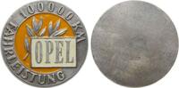Automobile Medaille WM teilemailliert Opel - 100000 KM Fahrleistung, ca. 80 MM, v. E.F. Wiedmann (Frankfurt) -