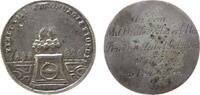 Reformation / Religion Medaille Silberguß Zehlt viel vergnügte Stunden, zwei flammende Herzen auf Postament mit verschlungenen Händen - im Hintergrund Baumallee -