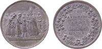 Reformation / Religion Medaille Zinn Firmung, Firmungsszene / Schrift im Kranz, ca. 34,8 MM -