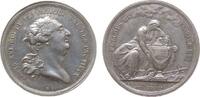 Jetons Medaille Silber Louis XVI. (1774-1793) - auf seine Hinrichtung, Büste nach rechts / Francia sitzt trauernd neben der Urne, am Boden Krone -