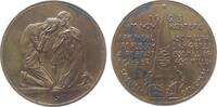 Weimarer Republik Medaille Bronze Not, zwei knieende Personen / Lebensmittelpreise im Februar 1923, v. F.W. Hörnlein, ca. 38 MM, fleckig -