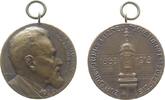 Sport tragbare Medaille Bronze Leipzig - zur Erinnerung an das 12. Deutsche Turnfest, Büste von Sanitätsrat Dr. Ferdinand Goetz nach rechts / Kirchturm, -