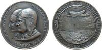 Luftfahrt Medaille Silber Hünefeld und Köhl - auf den Flug der Bremen über den Atlantik, Portaits Hünefeld und Köhl, Randschrift: BAYER.HAUPTMÜNZAM -