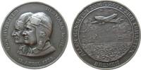 Luftfahrt Medaille Silber Hünefeld und Köhl - auf den Flug der Bremen über den Atlantik, Portaits Hünefeld und Köhl, Randschrift: BAYER.HAUPTMÜNZAM -
