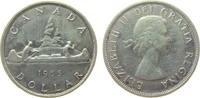 Kanada 1 Dollar Ag Elisabeth II, Kanu, Arnprior, minimal berieben -