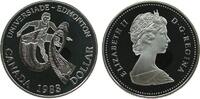 Kanada 1 Dollar Ag Edmonton, etwas angelaufen -