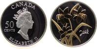 Kanada 50 Cents Ag Blumen, teilvergoldet, ohne Verpackung, ohne Zertifikat -