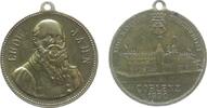Sport tragbare Medaille Messig Coblenz - auf das XVIII. Mittelrh. Kreisturnfest, Brustbild von Jahn halbrechts / Gebäude, v. Lauer, ca. 33,5 MM -