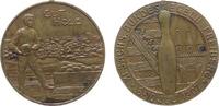 Sport Medaille Bronze Freiberg - auf das XI. Sächsische Bundeskegeln, Kegler vor Stadtansicht / Kegel und Schrift, ca. 38,5 MM, entfernte Öse, -