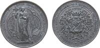 Reformation / Religion Medaille Zinn Würzburg - auf die 40. Generalversammlung der Katholiken, Hl. Maria stehend mit Kelch und Kreuz / Wappen, ca. 41 MM, Randst -