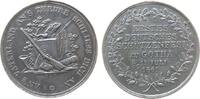 Schützen Medaille Zinn Gotha - 1. Deutsches Schützenfest zu Gotha, Schützenembleme / Mehrzeiler im Kranz, ca. 33 MM, Steulmann A-3, Henkelspur (?) -
