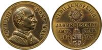 Vatikan Medaille Bronze vergoldet Leo XIII (1878-1903), auf die Jubliäumsfeier am 19. Feb. 1893, v. Schiller Stuttgart, 38,1 MM -