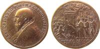 Vatikan Medaille Bronze Gregor XIII. (1572-1585) - auf das heilige Jahr, Brustbild nach links / Das Öffnen der Heiligen Pforte, v. G. Bonzaga, 36 -