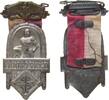 Frankfurt Abzeichen WM Frankfurt - XI. Deutsches Turnfest, Turner am Pferd, intakte Nadel, ca. 37 x 75 MM -