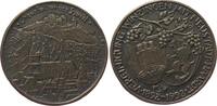 Städte Medaille Bronze Neustadt an der Haardt - 100 Jahre Vereinigung Winzingen mit Neustadt, Stadtansicht mit Burg Winzingen / zwei Wappen mit -