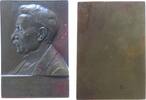 Ungarn Plakette Bronze Loczy Lajos (1849-1920) - gewidmet von seinen Studenten, ungarischer Geologe und Geograph, Brustbild nach links, einseiti -
