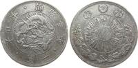 Japan Ag Mutsuhito (1867-1912), Jahr 3, kleine Randstöße, selten, ca. 26,9 Gramm 1 Yen 1870 ss+
