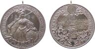 Schützen tragbare Medaille Silber Mainz - 11. Deutsche Bundesschiessen, Germania mit Reichsschild und Flinte / Stadtansicht, v. Schultz, ca. 42 MM, ca. 38, -