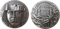 Heidelberg Silber Heidelberg - auf die 600 Jahrfeier der Heidelberger Universität, geteiltes Gesicht unter dem Heidelberger Schloß / Halb g Medaille 1