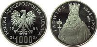 Polen 1000 Zlotych 1988 Ag Jadwiga, Probe, 2.500 Ex., etwas angelaufen pp 154.44 US$  +  29.29 US$ shipping