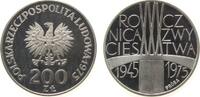 Polen 200 Zlotych 1975 Ag 30 Jahre Kriegsende, Probe pp 64.14 US$  +  25.12 US$ shipping