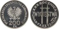 Polen 200 Zlotych 1975 Ag Faschismus, zwei Schwerter, Probe pp 60.43 US$  +  25.13 US$ shipping