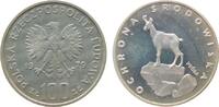 Polen 100 Zlotych 1979 Ag Chamois, Gemse, Patina, Probe, minimal fleckig pp 101.60 US$  +  25.13 US$ shipping