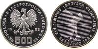 Polen 500 Zlotych 1983 Ag Olympiade Sarajewo Eisschnellauf 1984, Probe pp 33.15 US$  +  25.13 US$ shipping