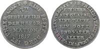 Reformation / Religion Medaille 1817 Silber Frankfurt - auf die 300 Jahrfeier der Reformation, Silberabschlag des Dop vz