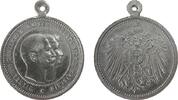 Wilhelm II. (1888-1918) tragbare Medaille Zink Wilhelm II (1888-1918) und Augusta Victoria, beider Büsten nach rechts / Reichsadler, ca. 27,5 MM -