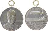 Luftfahrt tragbare Medaille 1924 Bronze versilbert Eckener Hugo - LZ 126 - auf die Überführung des Luftschiffes L aEF
