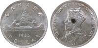 Kanada Ag Georg V, Silberjubiläum, Fleck 1 Dollar 1935 vz-stgl