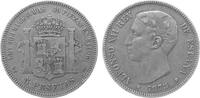 Spanien 5 Pesetas 1875 Ag Alfonso XII, DE-M ss 33.92 US$  +  25.31 US$ shipping
