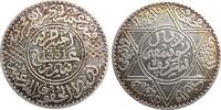 Marokko Ag AH1331, Gad.58, Mulai Youssef, selten, Patina 10 Dirhams 1912 fast stgl