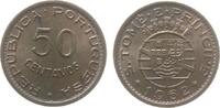 St.Thomas + Prince 50 Centavos Br unter portugiesischer Verwaltung, etwas fleckig -
