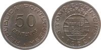 St.Thomas + Prince 50 Centavos Br unter portugiesischer Verwaltung, etwas fleckig -
