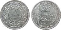 Tunesien Franz. 10 Francs 1942 Ag Ahmed, Bey (1929-1942),Gad.100, selten AU