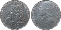 Vatikan 10 Lire Al Pius XII, kleine Randfehler -