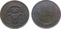 Paris Medaille Bronze Paris - auf das Wohlfahrtsbüro des 11. Bezirks, gekröntes Stadtwappen / Gravur: M. Legenissel, v. Desaide, ca. 41,5 MM -
