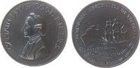 Australien Medaille Bronze Melbourne - auf James Cook, Numismtic. Ass. Of Victoria, Brustbild nach rechts / Segelschiff Endeavour auf See vor einer -