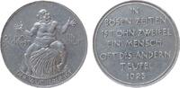 Weimarer Republik Medaille Aluminium Dresden - auf die Wucherer, fetter, nackter Mann sitzt auf einer Getreidegarbe, von Hörnlein, ca. 38 MM -