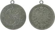 Gelegenheitsmedaillen tragbare Medaille Silber Freundschafts- oder Liebesbeweis, auf 20 Pfennig F, Gravur: CSA oder CST (?) / Reichsadler, ca. 16 MM -